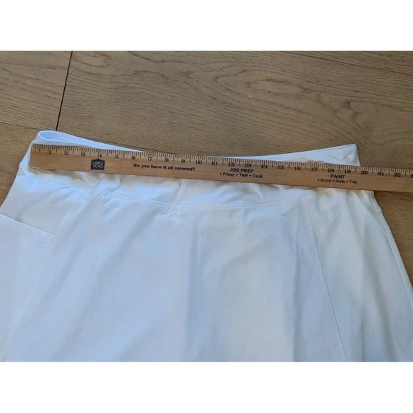 Addison Bay Athletic Skort Tennis Golf mmRuffle Hem Activewear White Pink 1X - Picture 5 of 6